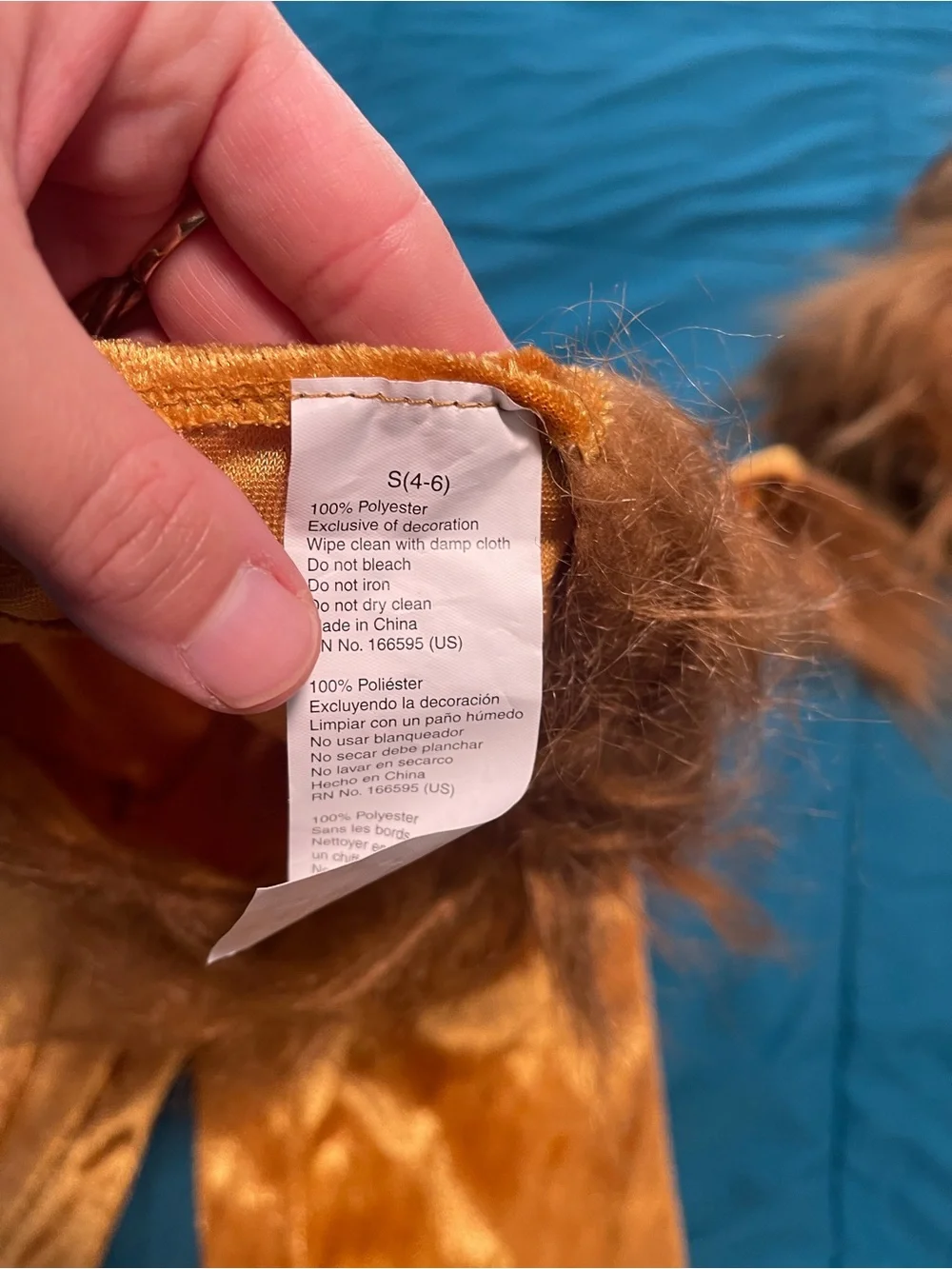 Little kid lion costume S (4-6)